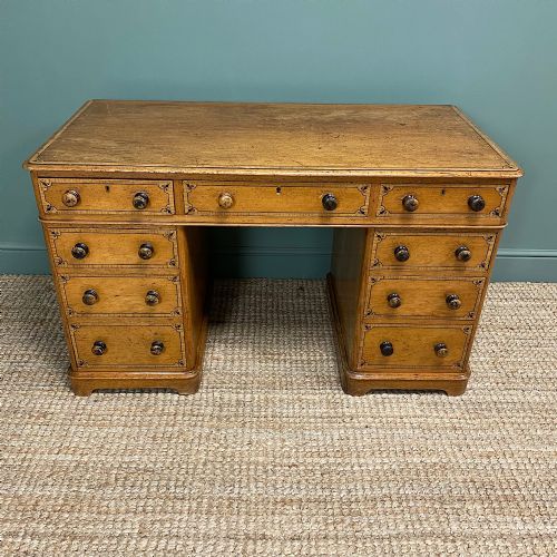 fig 1. Unusual Victorian Painted Pine Antique Desk