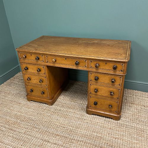 fig 2. Unusual Victorian Painted Pine Antique Desk