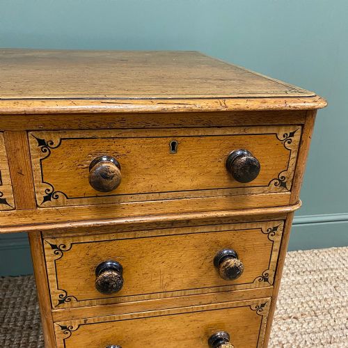 fig 3. Unusual Victorian Painted Pine Antique Desk