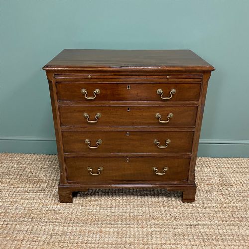 Unusual Small Edwardian Mahogany Antique Bachelors Chest