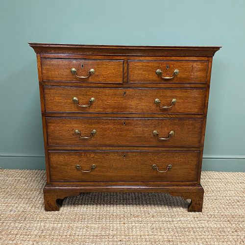 Period Oak Georgian Antique Chest of Drawers
