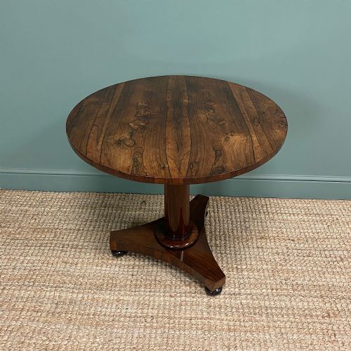 Spectacular Victorian Rosewood Antique Circular Centre Table
