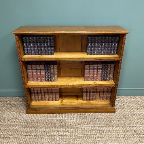 Quality Victorian Antique Oak Open Bookcase
