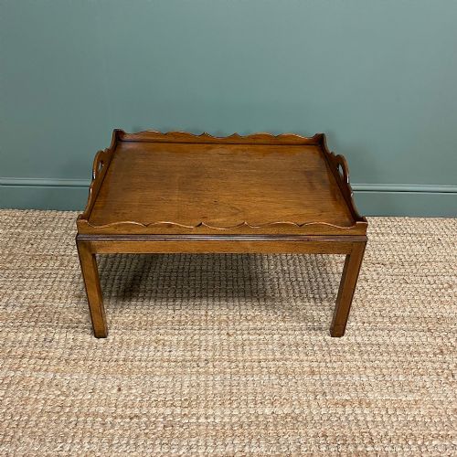 Edwardian Tray Top Antique Coffee Table
