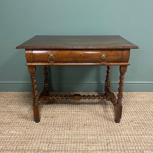 Period Oak Georgian Country Antique Side Table / Low Boy
