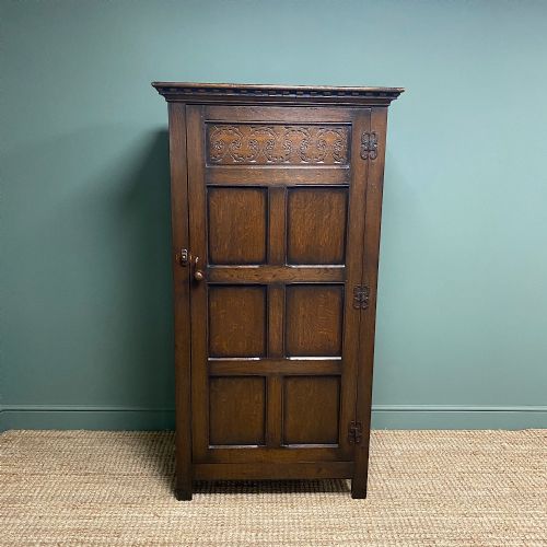 Quality Oak Antique Hall Wardrobe by Wylie & Lochhead
