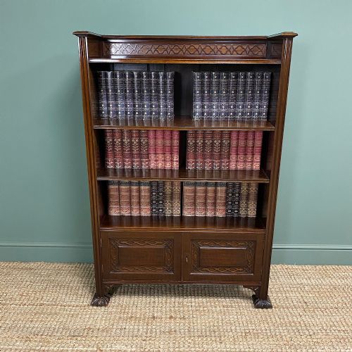 Quality Edwardian Mahogany Antique Bookcase by Waring & Gillow
