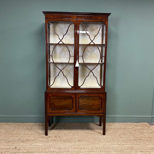 Spectacular Edwardian Chippendale Design Antique Display Cabinet

