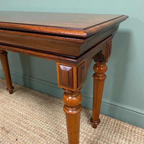 SPECTACULAR VICTORIAN MAHOGANY ANTIQUE CONSOLE TABLE - ADDITIONAL PHOTO 2