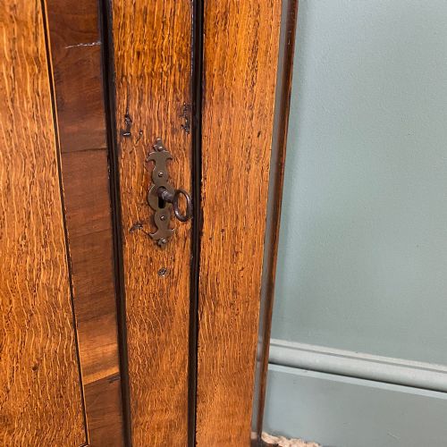 fig 1. Wall Hanging Georgian Oak Antique Corner Cabinet