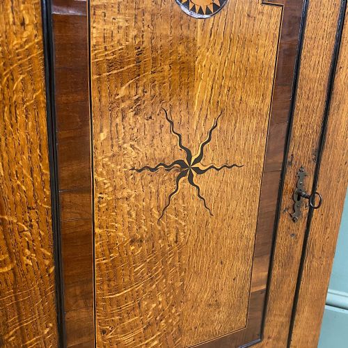 fig 2. Wall Hanging Georgian Oak Antique Corner Cabinet