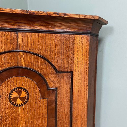 fig 3. Wall Hanging Georgian Oak Antique Corner Cabinet