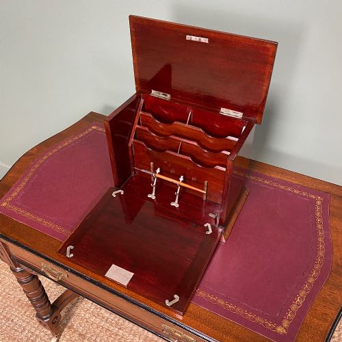 Inlaid Edwardian Mahogany Antique Writing Slope / Box
