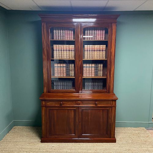 Spectacular Regency Mahogany Antique Library Bookcase
