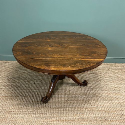 Stunning Circular Rosewood Antique Breakfast Table
