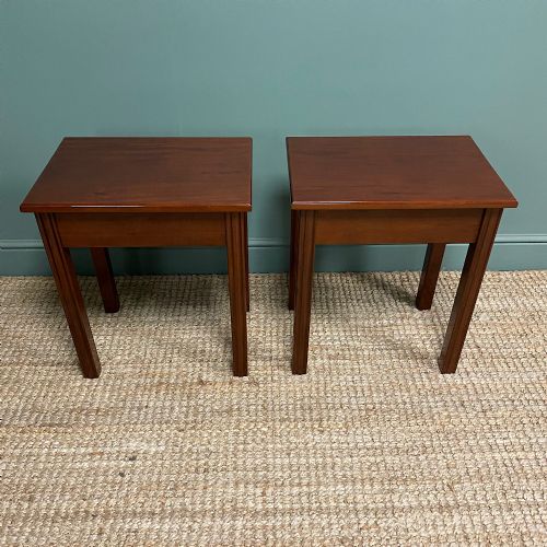 Pair of Mahogany Antique Side Tables / Wine Tables
