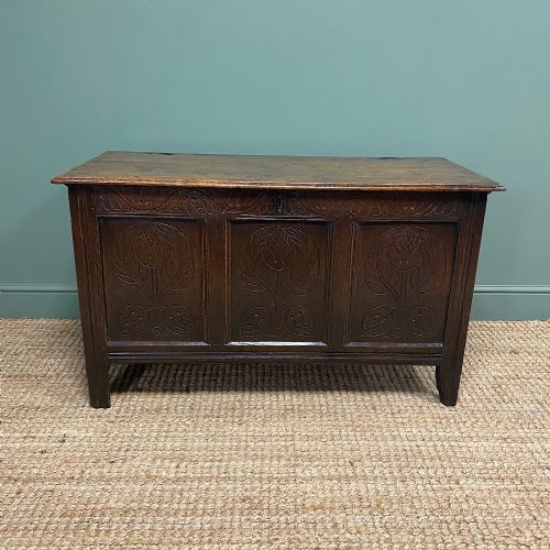 Georgian Period Country Oak Antique Coffer
