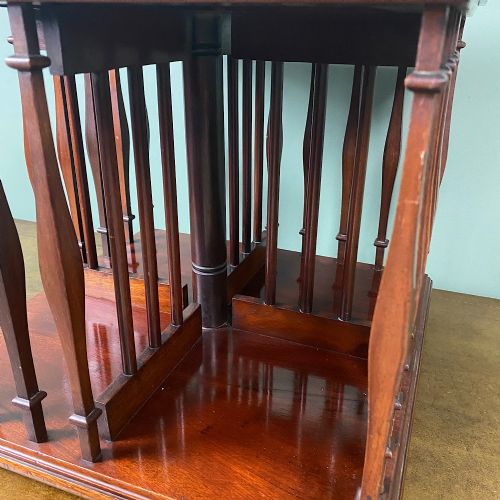 EDWARDIAN REVOLVING ANTIQUE BOOK STAND - ADDITIONAL PHOTO 4