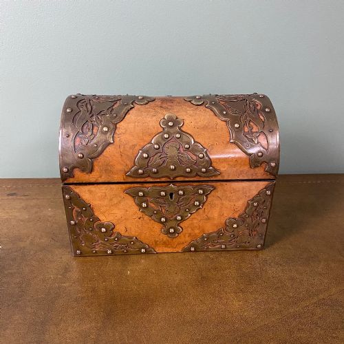 Victorian Figured Walnut Antique Stationery Box
