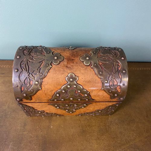 fig 2. Victorian Figured Walnut Antique Stationery Box
