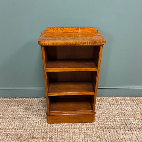 Victorian Satinwood Antique Open Bookcase
