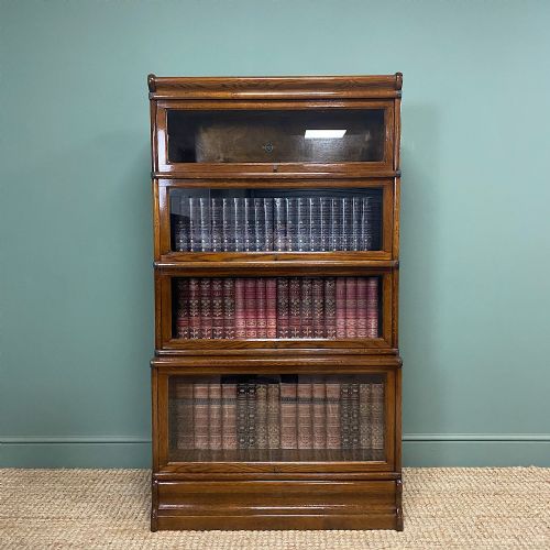 Quality Oak Antique Globe Wernicke Bookcase
