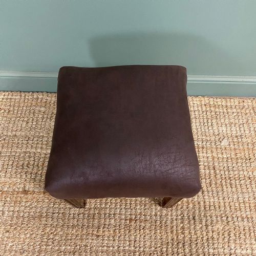 19TH CENTURY ANTIQUE MAHOGANY STOOL - ADDITIONAL PHOTO 3