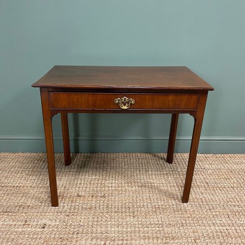 Fine Country Georgian Mahogany Antique Side Table / Writing Table
