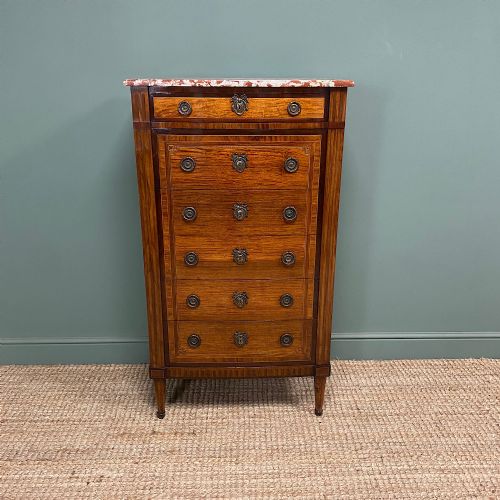 Striking Marble Top Antique Chest of Drawers
