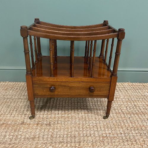 Quality Small Mahogany Victorian Antique Canterbury
