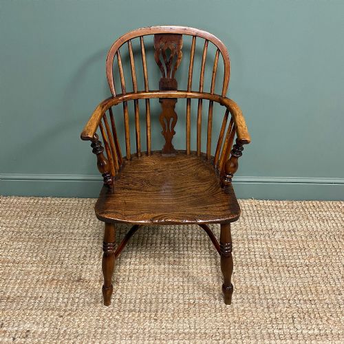 Spectacular Yew and Elm Georgian Antique Windsor Chair
