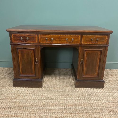 Mahogany Antique Pedestal Desk by Maple & Co
