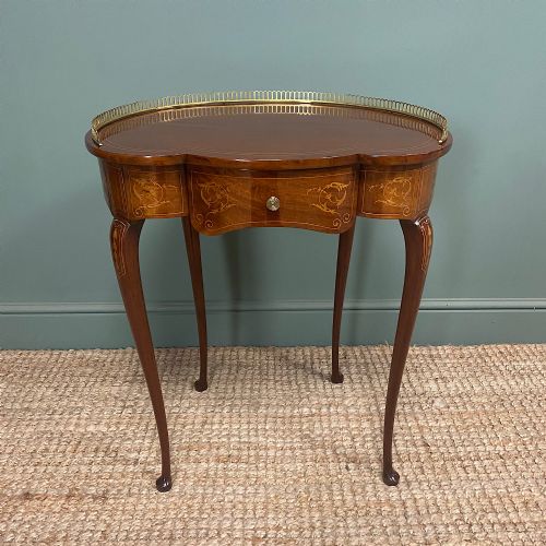 spectacular quality kidney shaped antique table - CATEGORY: ANTIQUE TABLES - DATED EDWARDIAN