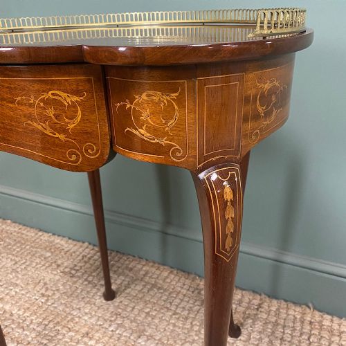 SPECTACULAR QUALITY KIDNEY SHAPED ANTIQUE TABLE - ADDITIONAL PHOTO 3