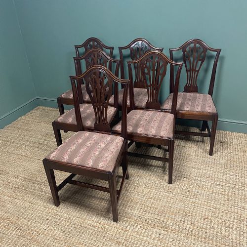 SET OF SIX GEORGIAN MAHOGANY ANTIQUE DINING CHAIRS - ADDITIONAL PHOTO 7