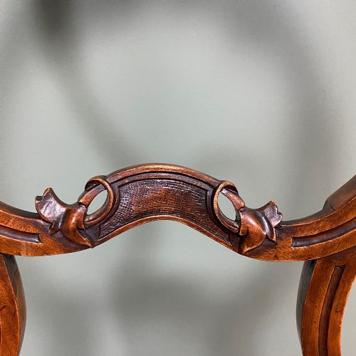 SET OF 6 WALNUT ANTIQUE BALLOON BACK CHAIRS - ADDITIONAL PHOTO 2