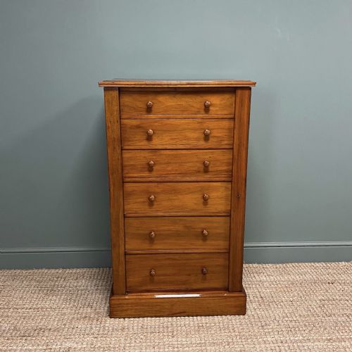 SPECTACULAR RICH WALNUT ANTIQUE VICTORIAN WELLINGTON CHEST - ADDITIONAL PHOTO 2