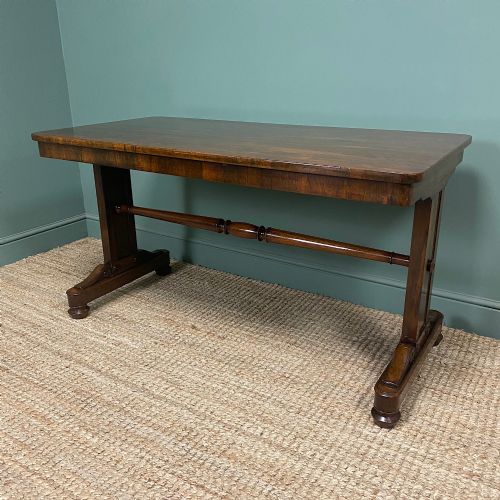 BEAUTIFUL LARGE VICTORIAN ANTIQUE ROSEWOOD WRITING TABLE - ADDITIONAL PHOTO 1