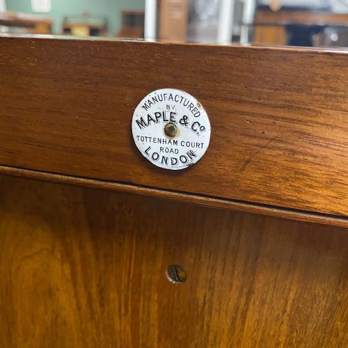 OUTSTANDING VICTORIAN WALNUT ANTIQUE LIBRARY BOOKCASE BY MAPLE CO - ADDITIONAL PHOTO 8
