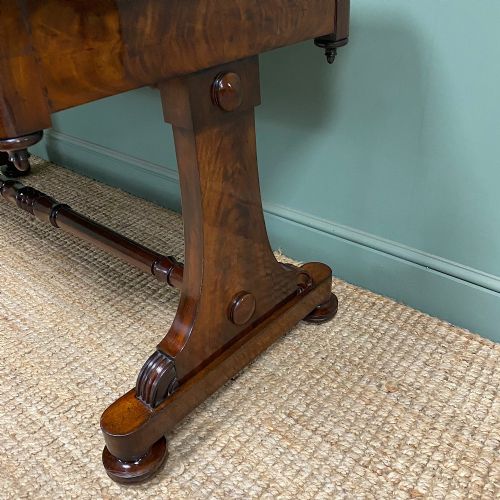 LARGE VICTORIAN MAHOGANY ANTIQUE WRITING TABLE - ADDITIONAL PHOTO 3