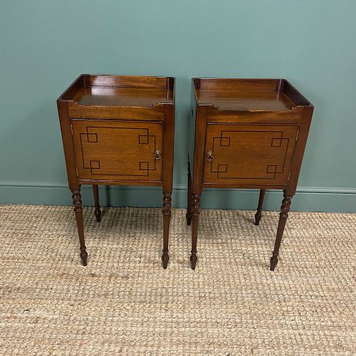 Pair of Mahogany Antique Bedside Cabinets
