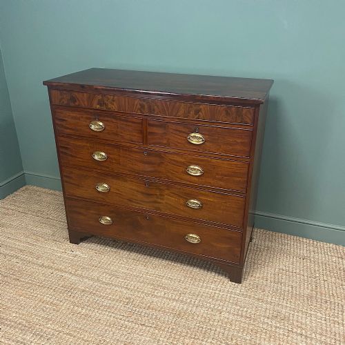 BEAUTIFUL GEORGIAN ANTIQUE MAHOGANY CHEST OF DRAWERS - ADDITIONAL PHOTO 1