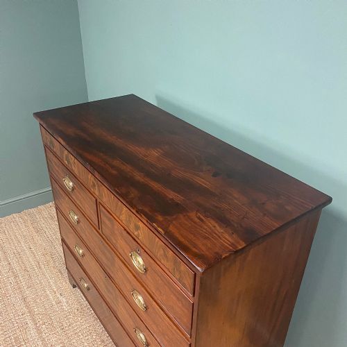 BEAUTIFUL GEORGIAN ANTIQUE MAHOGANY CHEST OF DRAWERS - ADDITIONAL PHOTO 4