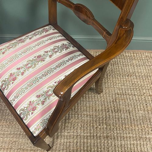 OUTSTANDING QUALITY PAIR OF EDWARDIAN INLAID ANTIQUE CHAIRS - ADDITIONAL PHOTO 7