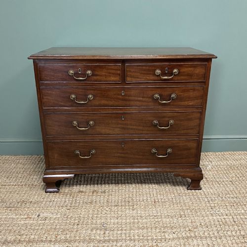 country house georgian mahogany antique chest of drawers - CATEGORY: ANTIQUE CHEST OF DRAWERS - DATED GEORGIAN