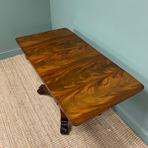 OUTSTANDING WILLIAM IV MAHOGANY ANTIQUE SOFA TABLE - ADDITIONAL PHOTO 5