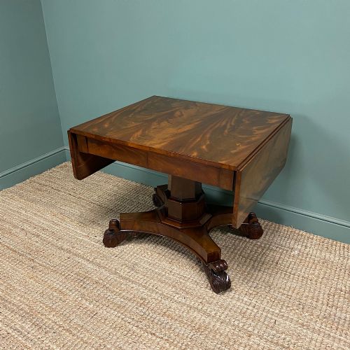 OUTSTANDING WILLIAM IV MAHOGANY ANTIQUE SOFA TABLE - ADDITIONAL PHOTO 6