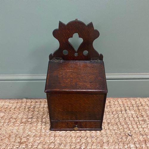 PERIOD OAK ANTIQUE SALT BOX - ADDITIONAL PHOTO 1