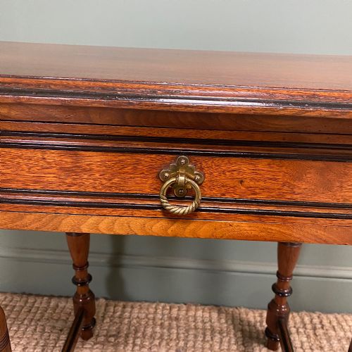 QUALITY VICTORIAN WALNUT ARTS CRAFTS ANTIQUE SIDE WRITING TABLE - ADDITIONAL PHOTO 1