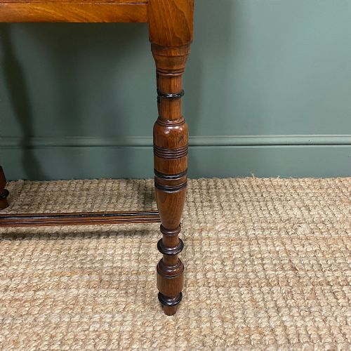 QUALITY VICTORIAN WALNUT ARTS CRAFTS ANTIQUE SIDE WRITING TABLE - ADDITIONAL PHOTO 6